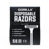 Gorilla Black Twin Blade Razors (50/Box) - Price Per Box