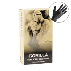 Gorilla Black Nitrile Exam Gloves - Lightweight