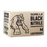 Gorilla Black Nitrile Exam Gloves - Lightweight