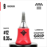 Legend Comfort Grip Cartridges - Magnums - #12 (0.35mm) - 20/Box